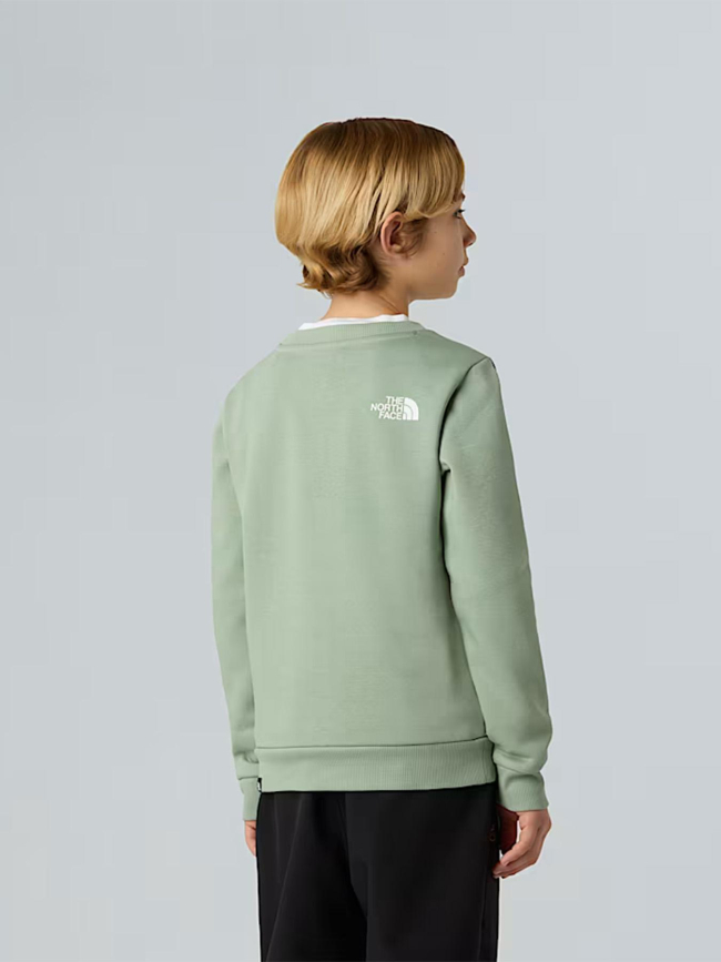 Sweat à col rond simple dome vert enfant - The North Face