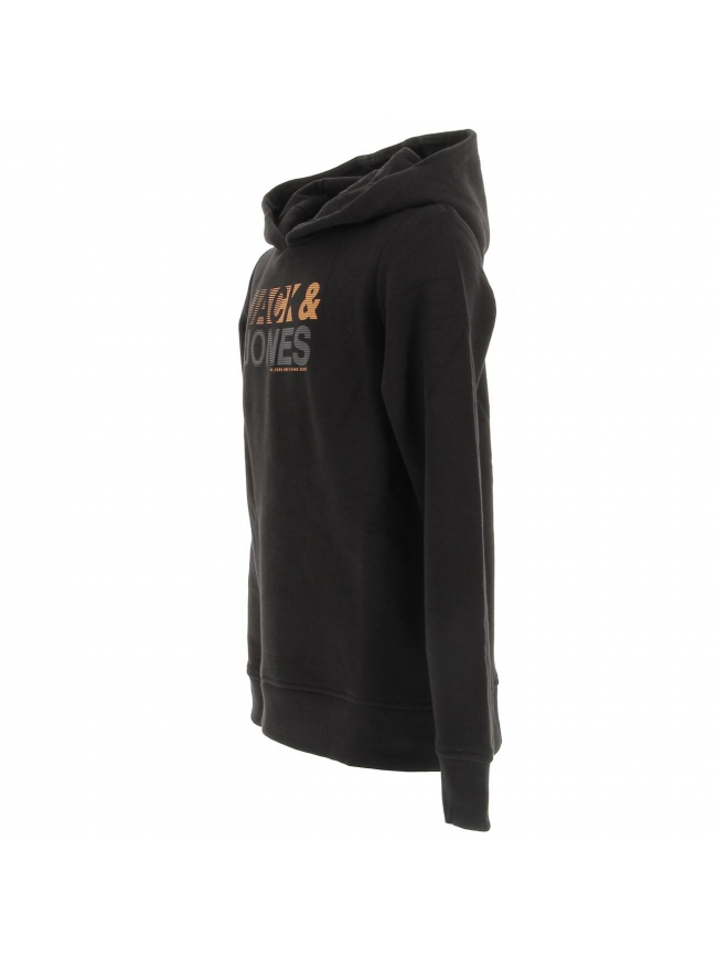 Sweat à capuche floki noir garçon - Jack & Jones