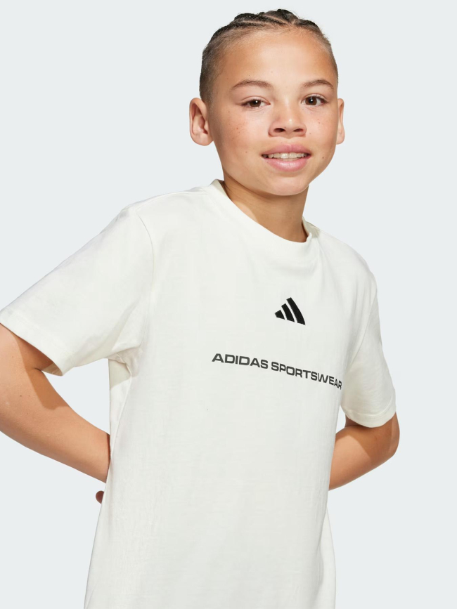 T-shirt à manches courtes b sj t écru enfant - Adidas
