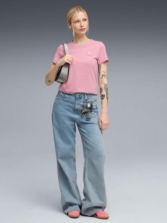 T-shirt à manches courtes ess elevated rose femme - Puma
