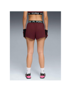 Short de sport strong knit bordeaux femme - Puma