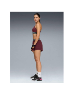 Short de sport strong knit bordeaux femme - Puma