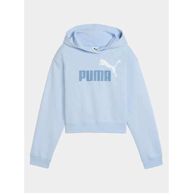 Sweat à capuche ess 2 color no.1 logo bleu ciel fille - Puma