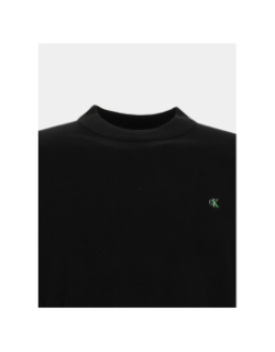 Pull à col rond en coton noir homme - Calvin Klein Jeans