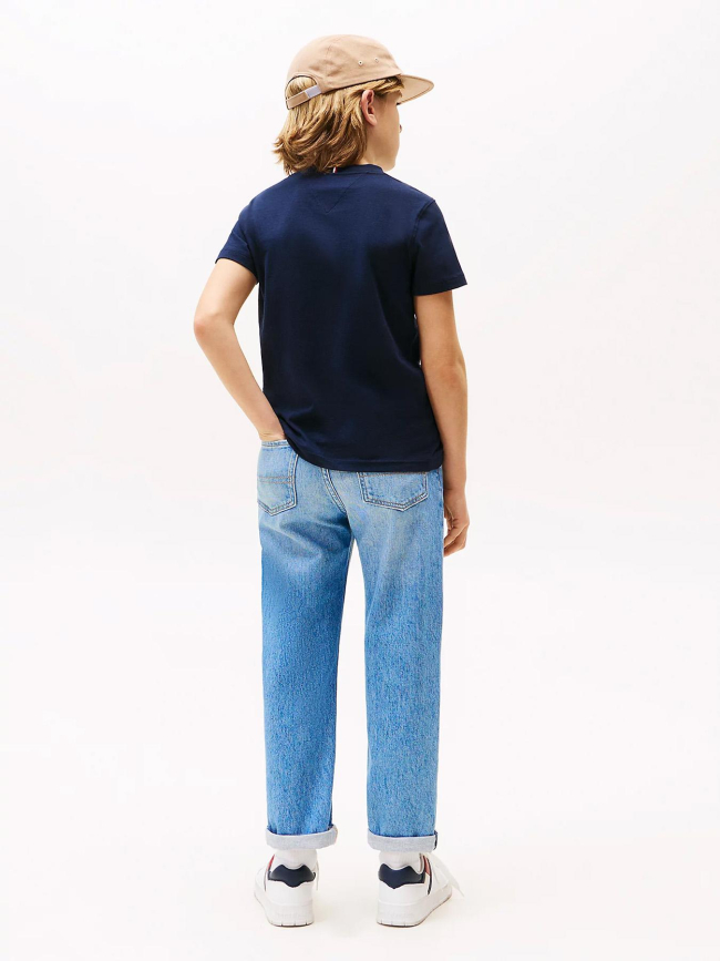 T-shirt en jersey à drapeau brodé bleu nuit garçon - Tommy Hilfiger