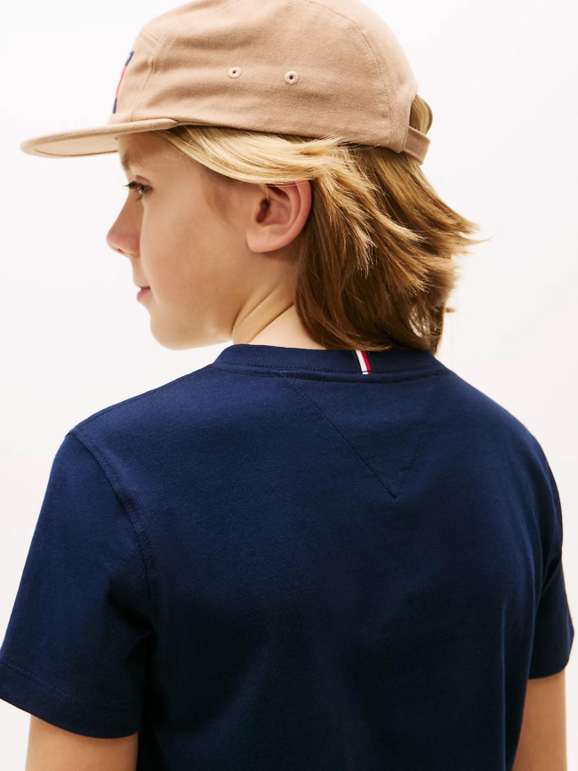 T-shirt en jersey à drapeau brodé bleu nuit garçon - Tommy Hilfiger