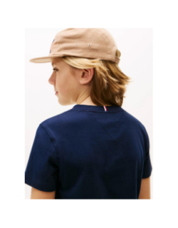 T-shirt en jersey à drapeau brodé bleu nuit garçon - Tommy Hilfiger