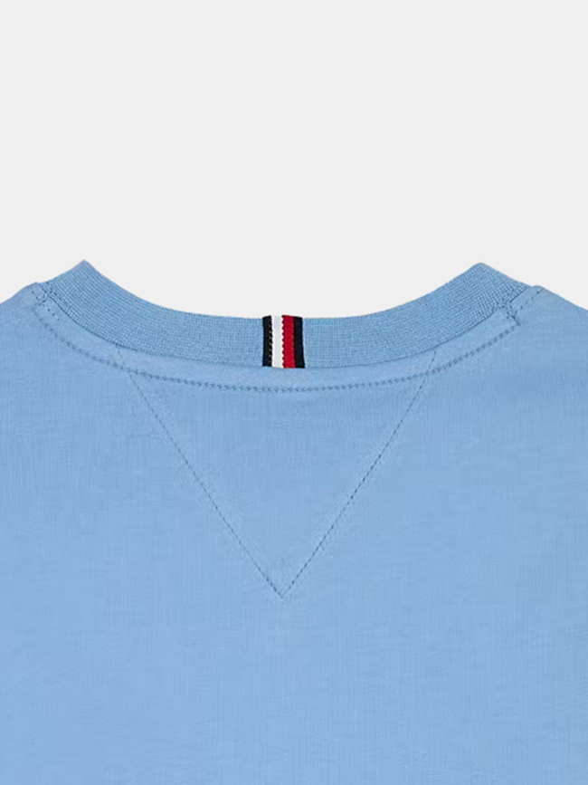 T-shirt à col ras-du-cou et logo signature bleu garçon - Tommy Hilfiger