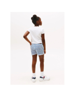 T-shirt extra slim à bordures à volants blanc fille - Tommy Hilfiger