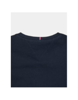 T-shirt à logo nyc pailleté en demi-cercle bleu fille - Tommy Hilfiger