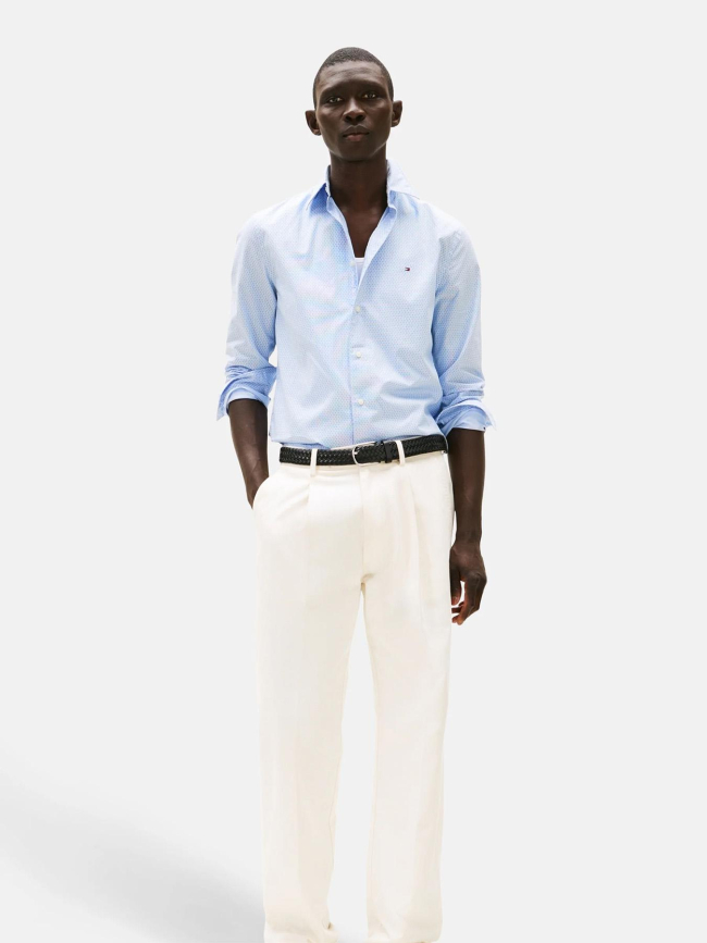 Chemise regular flex poplin bleu homme - Tommy Hilfiger