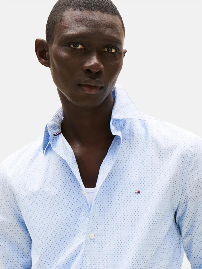 Chemise regular flex poplin bleu homme - Tommy Hilfiger