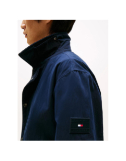 Veste déperlante à col en velours côtelé bleu homme - Tommy Hilfiger