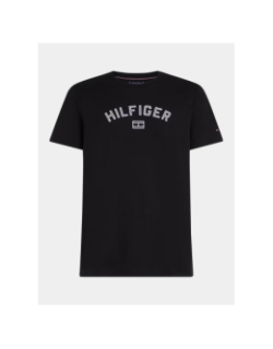 T-shirt à manches courtes flock noir homme - Tommy Hilfiger