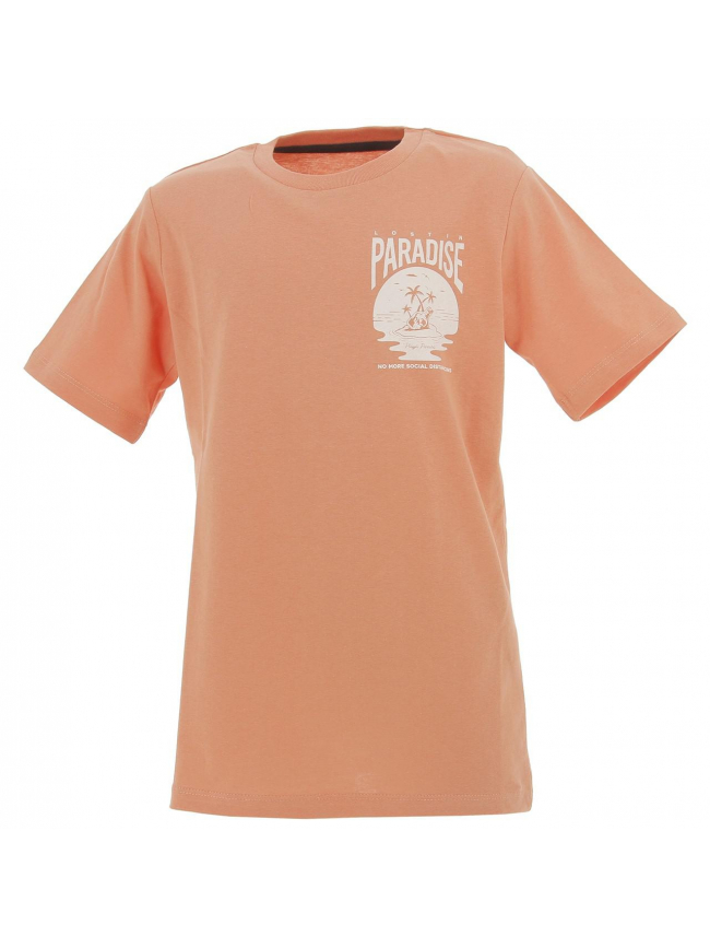 T-shirt paradise chiller orange garçon - Jack & Jones