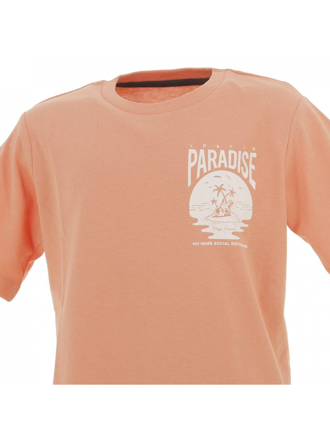T-shirt paradise chiller orange garçon - Jack & Jones