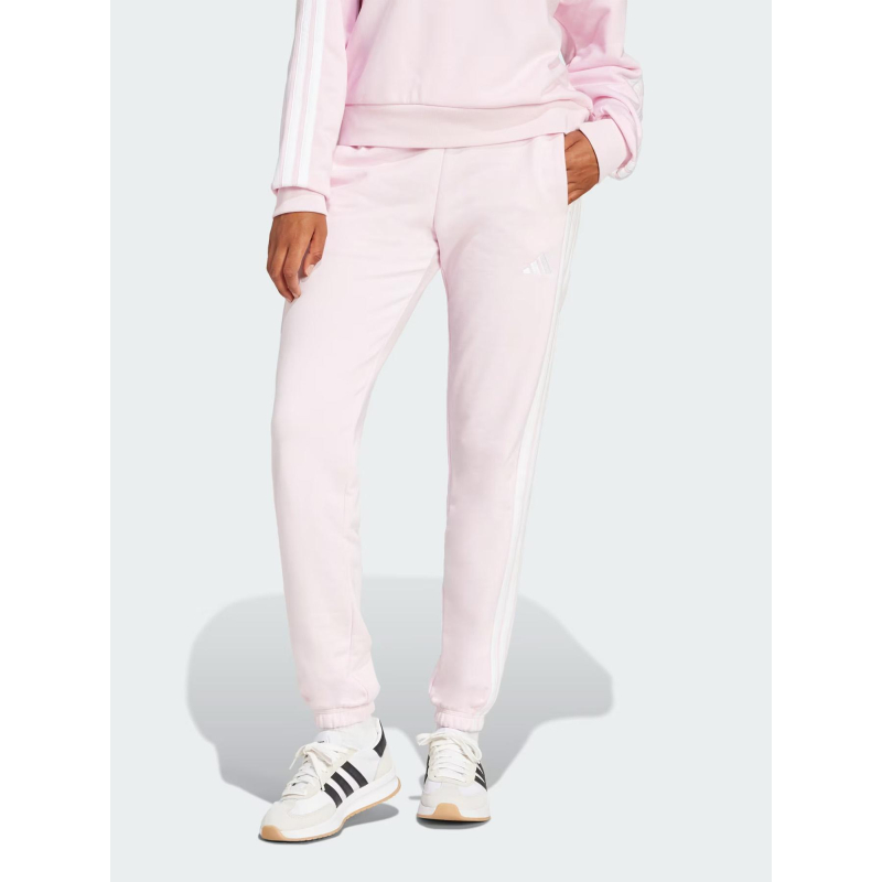 Pantalon jogging 3 stripes ft cf pt rose femme - Adidas