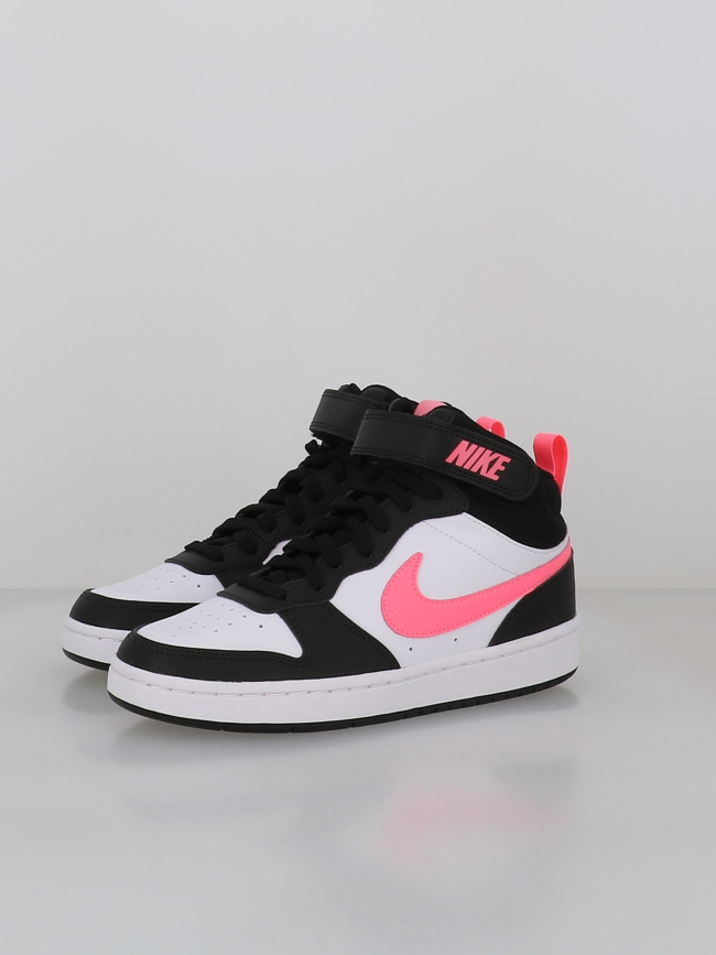 Baskets court borough mid 2 blanc rose et noir ado - Nike