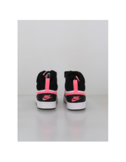 Baskets court borough mid 2 blanc rose et noir ado - Nike