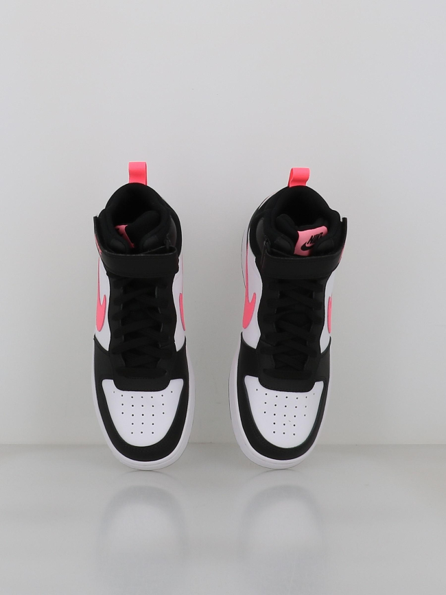 Baskets court borough mid 2 blanc rose et noir ado - Nike