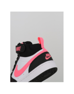 Baskets court borough mid 2 blanc rose et noir ado - Nike