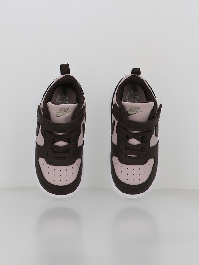 Baskets court borough low recraft violet et marron bébé - Nike
