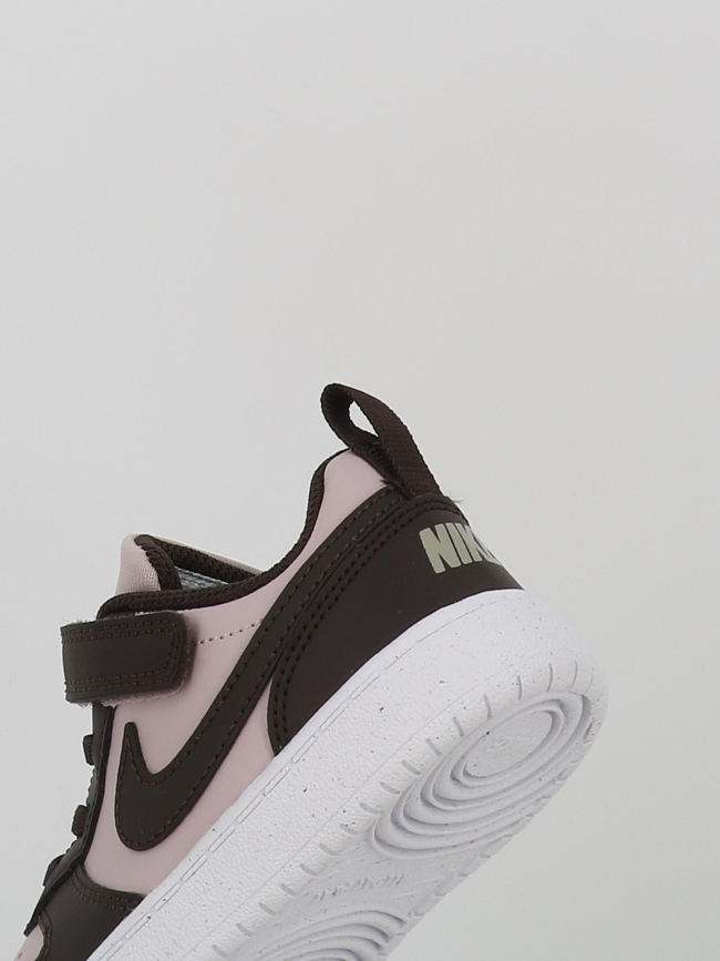 Baskets court borough low recraft violet et marron bébé - Nike