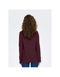Pull en maille onlgeena bordeaux femme - Only