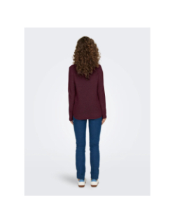 Pull en maille onlgeena bordeaux femme - Only