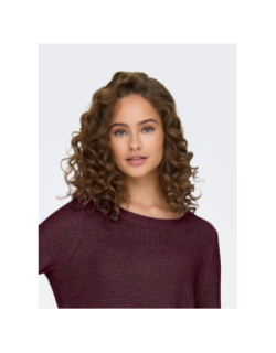 Pull en maille onlgeena bordeaux femme - Only