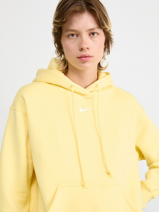 Sweat à capuche phoenix fleece jaune femme - Nike