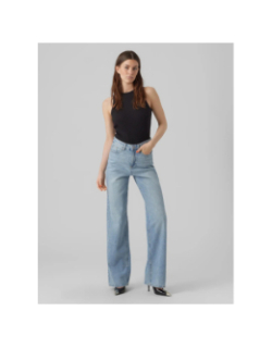 Jean taille haute wide fit vmtessa bleu clair femme - Vero Moda