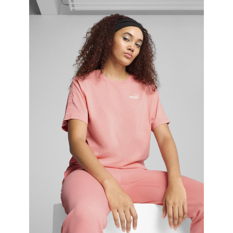 T-shirt décontracté ess tape rose femme - Puma
