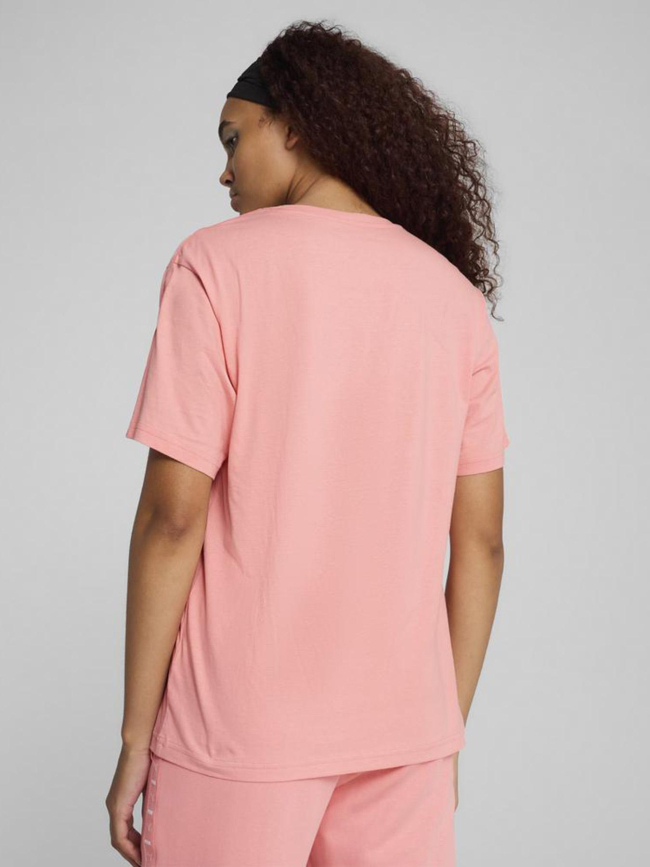 T-shirt décontracté ess tape rose femme - Puma