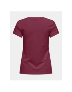 T-shirt de sport onppica life bordeaux femme - Only