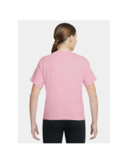 T-shirt à manches courtes boxy essential rose fille - Nike
