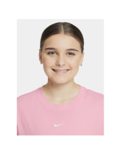 T-shirt à manches courtes boxy essential rose fille - Nike