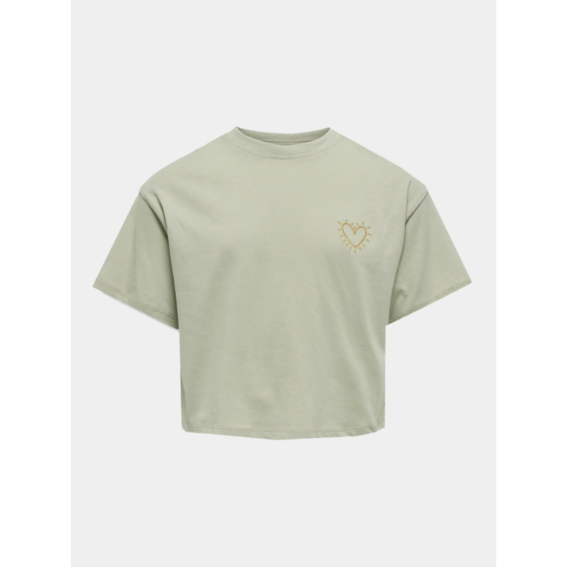 T-shirt à manches courtes kogvilla vert fille - Only