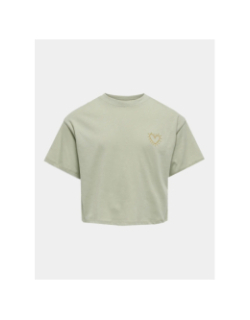 T-shirt à manches courtes kogvilla vert fille - Only