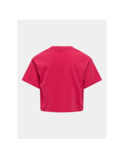 T-shirt à manches courtes kogvilla rose fille - Only