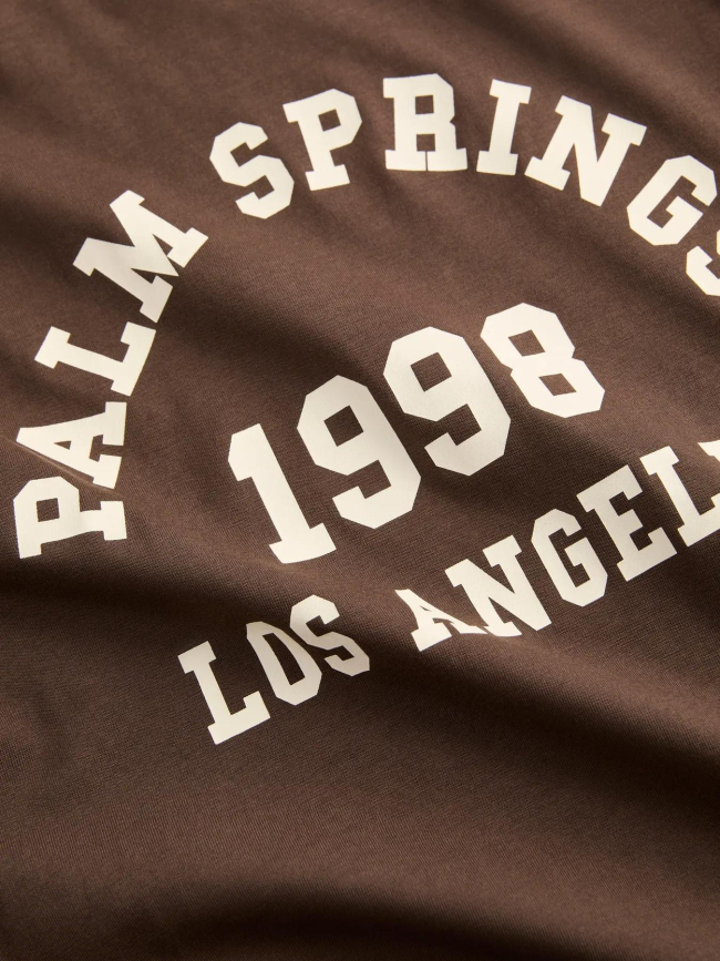 T-shirt jxmerle palm springs marron femme - JJXX