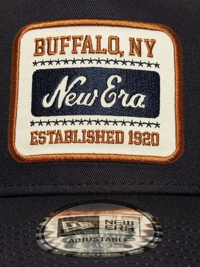 Casquette 9forty a-frame trucker patch bleu marine adulte - New Era