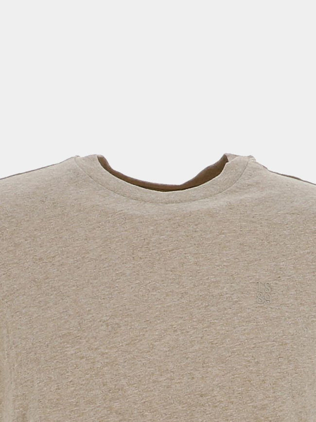 T-shirt à manches courtes chiné t-narvik beige homme - Teddy Smith