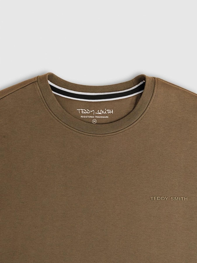 Sweat à col rond nark marron homme - Teddy Smith