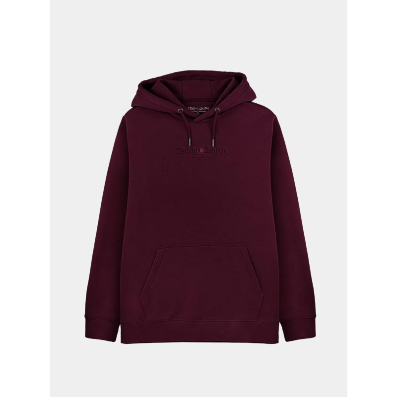 Sweat à capuche s-jim bordeaux homme - Teddy Smith