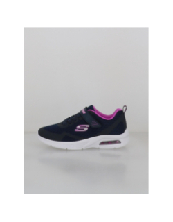 Basket microspec max bleu marine et rose enfant - Skechers