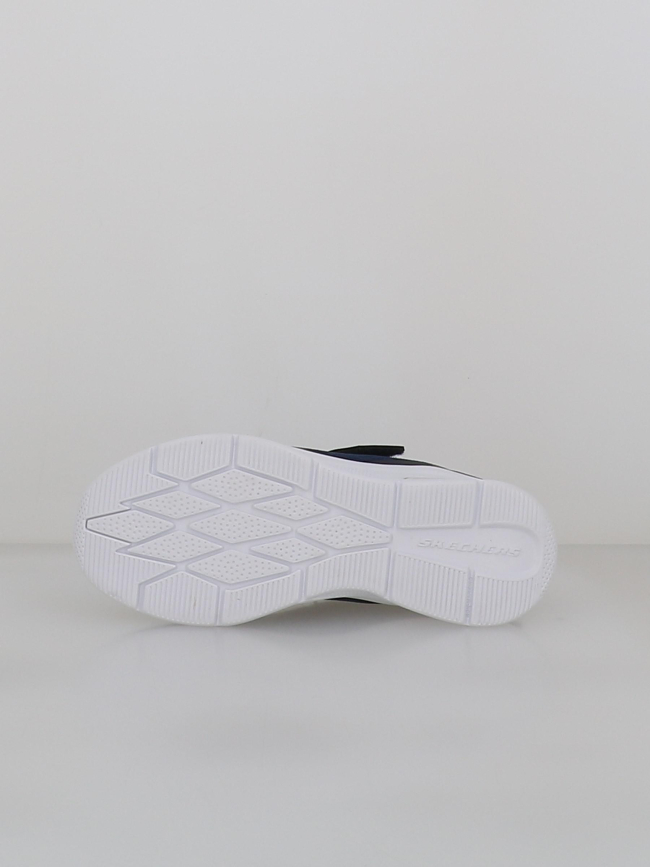 Basket microspec max bleu marine et rose enfant - Skechers