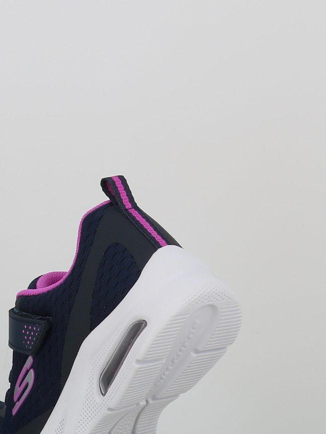Basket microspec max bleu marine et rose enfant - Skechers