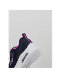 Basket microspec max bleu marine et rose enfant - Skechers