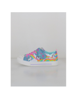 Baskets lumineuses twinkle toes rainbow multicolore fille - Skechers